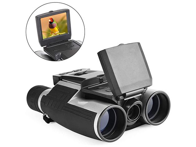 1080p/5MP 3200' Digital Binoculars with 2" Screen, 12x Zoom & 8GB Card