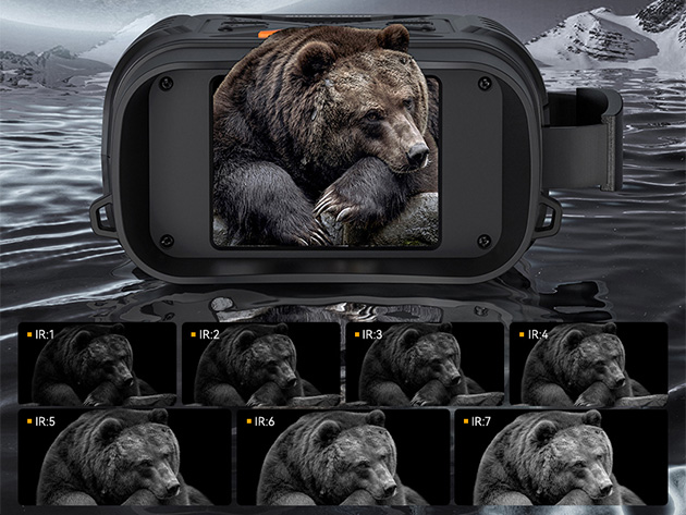 1080p/2MP 2600' Night Vision Binoculars with 2.8" Screen & 10x Zoom