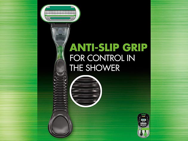 Gillette Body Razor + 9 Refill Blade Cartridges