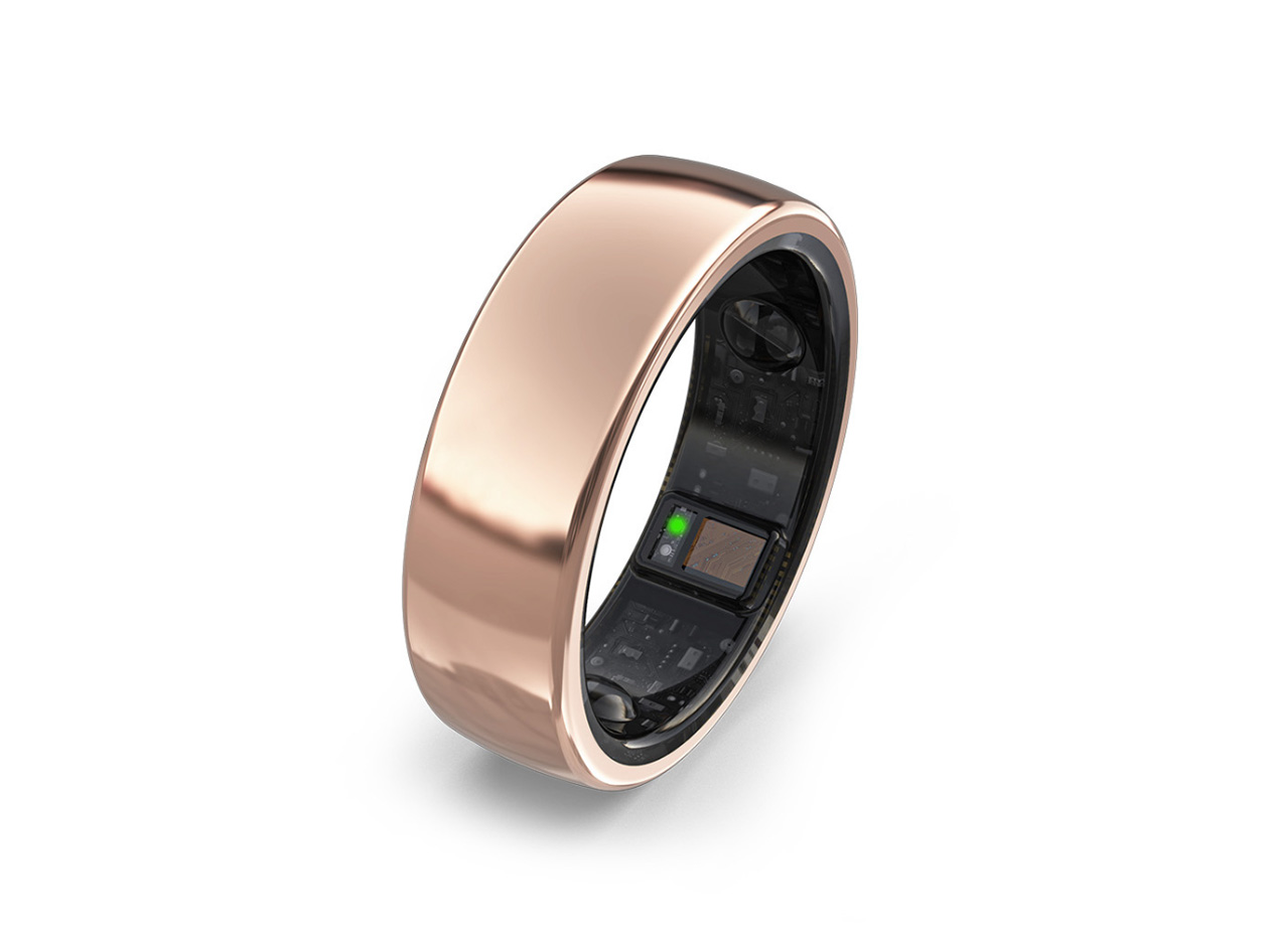 aaboRing Health & Fitness Tracker Smart Ring (Rose Gold/Size 11)