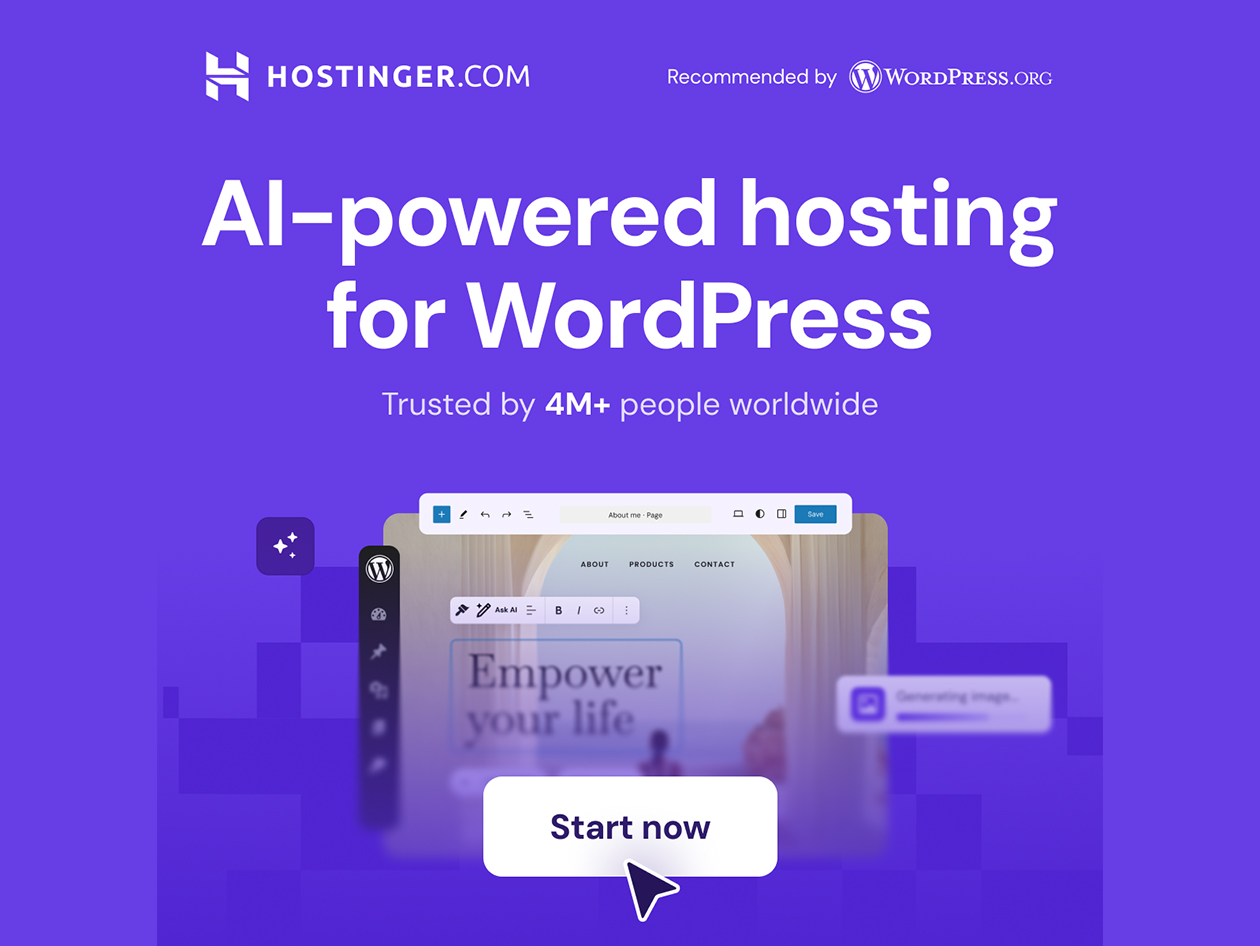 Hostinger Web Hosting for Managed WordPress: (Business/ 1 Year Subscription)