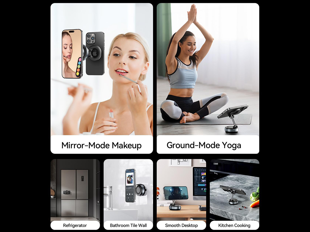 360° Adjustable Magnetic Suction Cup Phone Mount