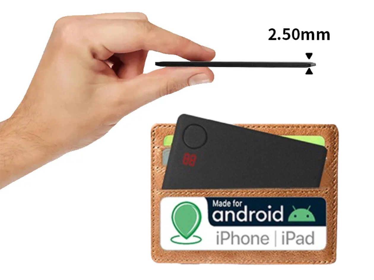 Slim GPS Tracker Card for Android & Apple Find My