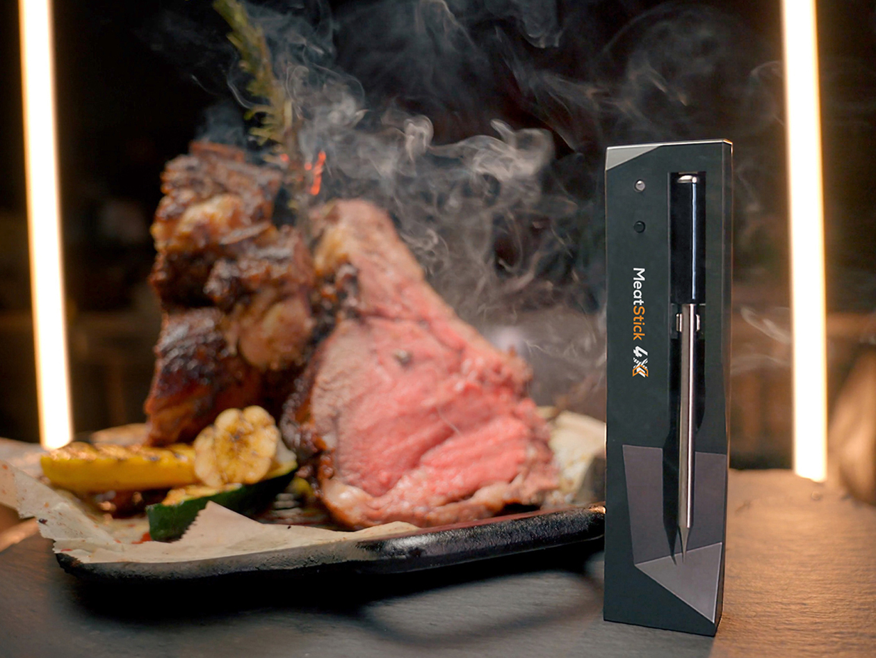 MeatStick 4X Wireless Meat Thermometer Set with Quad Sensors & 650ft Range