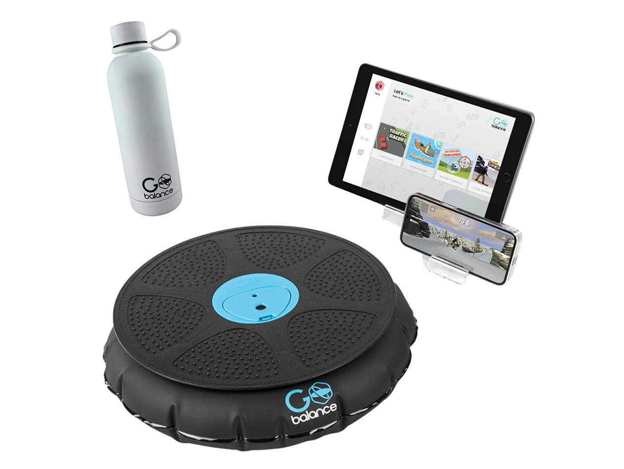 GoBalance Play App-Enabled Balance Board & Water Bottle Bundle