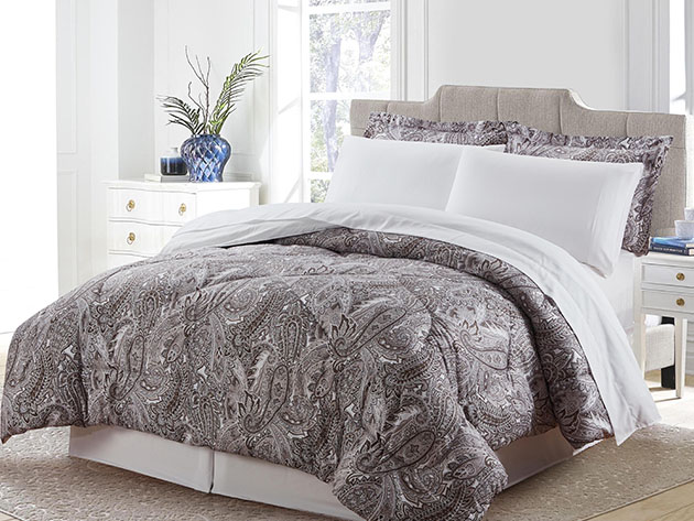 Bibb Home 8-Piece Down Alternative Comforter Set (Stella/Queen)