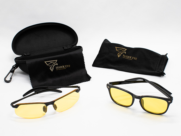 Hawk Eye Anti-Glare Glasses (2 Classic & 1 Modern)