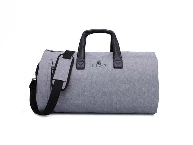 Convertible Garment Bag with Shoulder Strap (Silver)