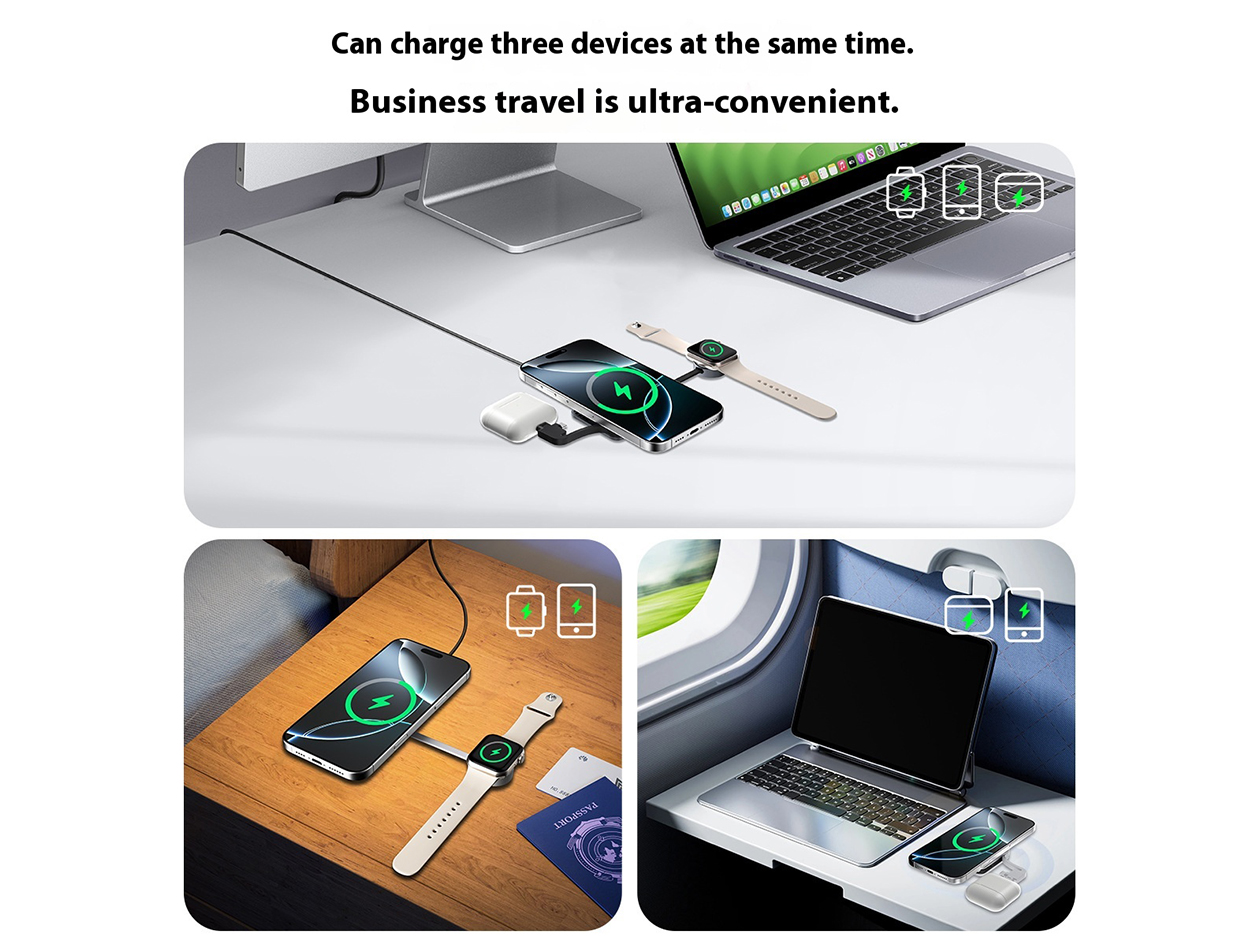 Qi2 3-in-1 Portable Charging Station