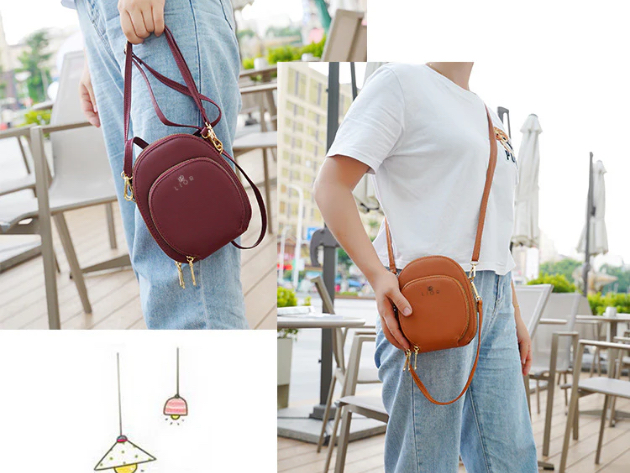 Lior Crossbody Cellphone Purse Grey