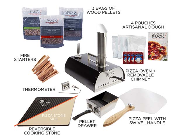 Wolfgang Puck Outdoor Wood Pellet Pizza Oven & Grill (Stainless Steel/Bundle)