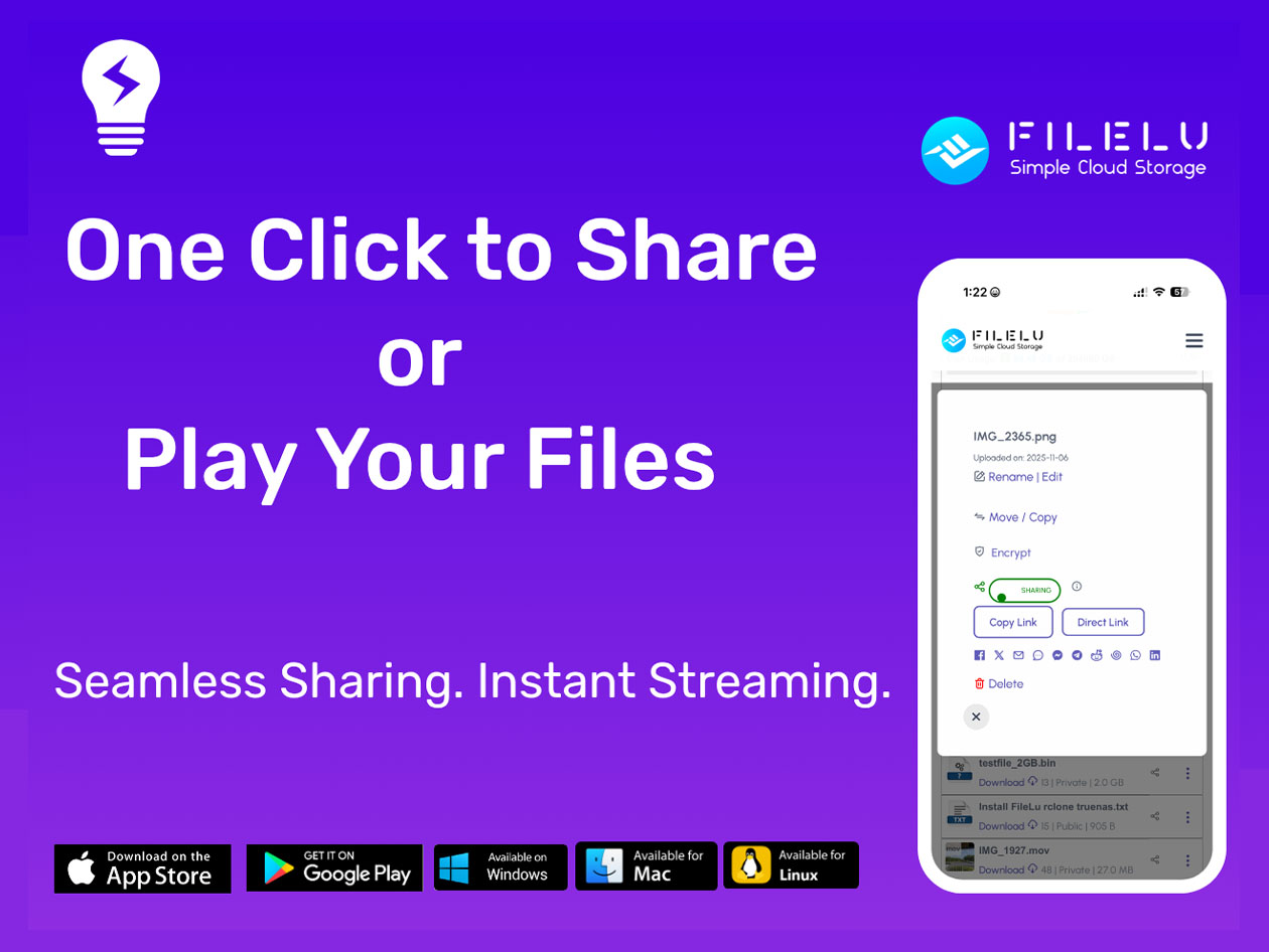 FileLu Cloud Storage Premium Plan: Lifetime Subscription