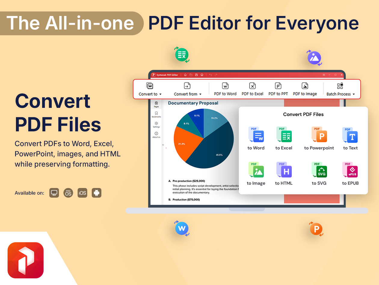 Systweak PDF Editor Pro: Lifetime Subscription