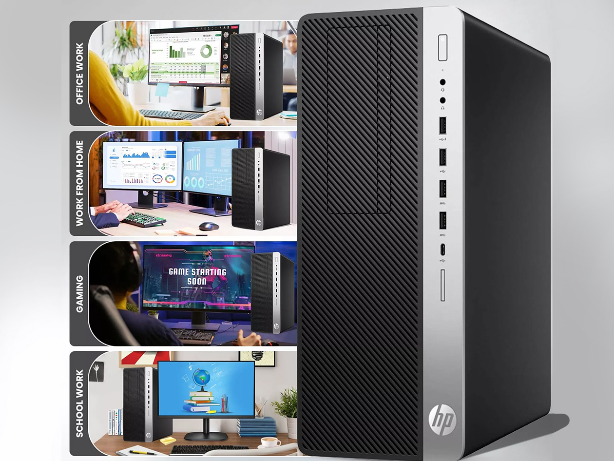 HP G4 Gaming Desktop (2021) i5-8500 32GB RAM 1TB SSD GTX1660s Win11 RGB Keyboard & Mouse (Refurbished)