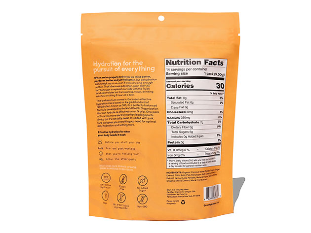 Cure Hydration Mix: 14-Pack (Golden Hour Ginger Turmeric)