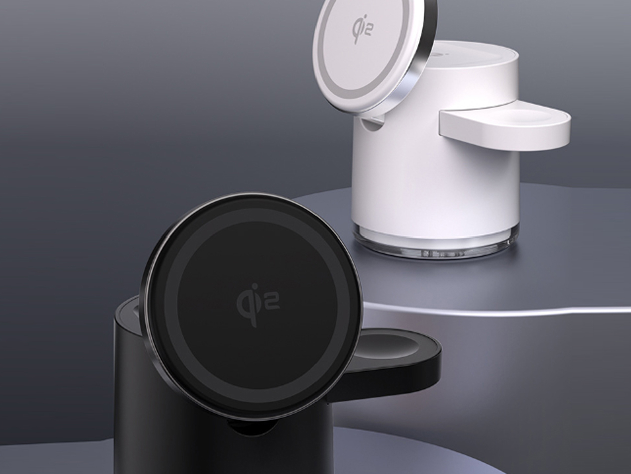 Clingomatic Qi2 3-in-1 Charging Station with Halo Light