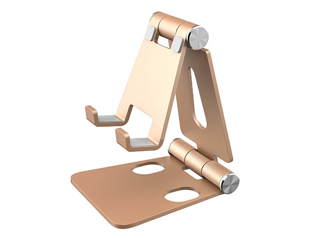 U-Rise Foldable Aluminum Desktop Phone Stand (Gold)