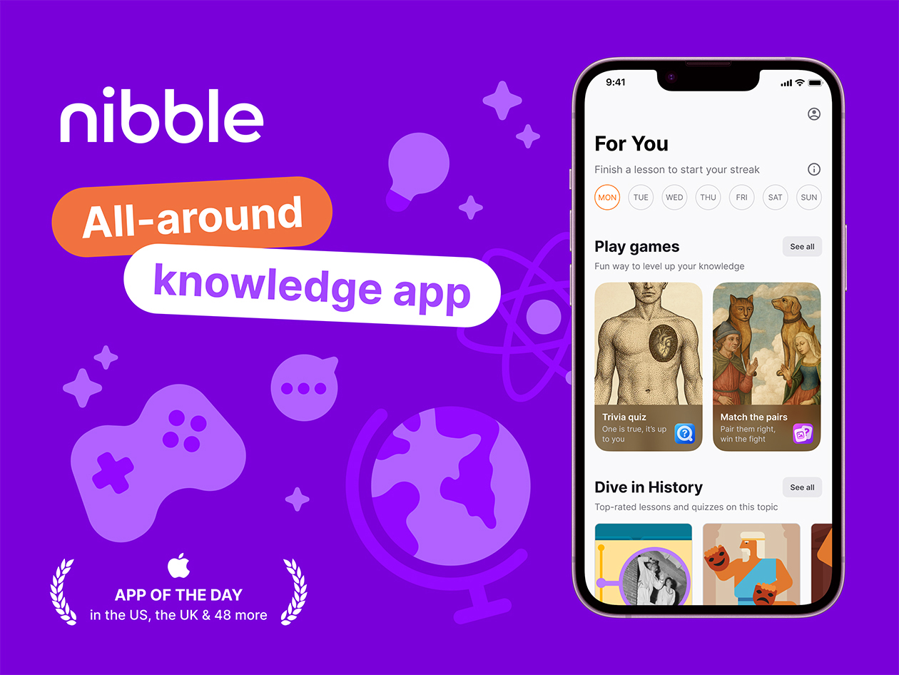 Nibble All-Around Knowledge App (Lifetime Subscription)