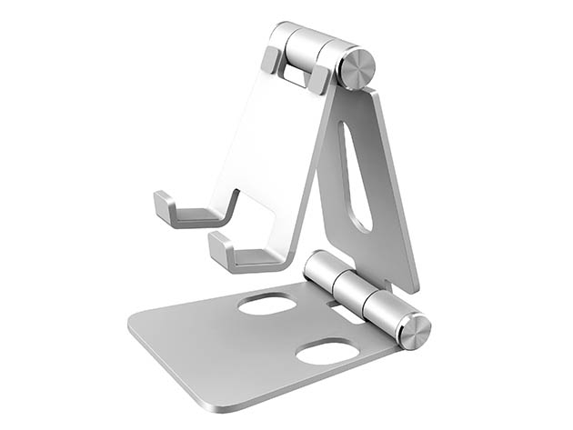 U-Rise Foldable Aluminum Desktop Phone Stand (Silver)