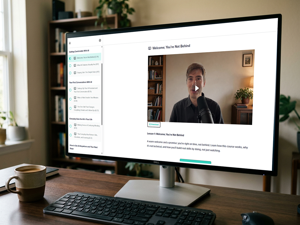 AI Made Simple: A Step-by-Step Course to Help You Go From Unsure to Confident With AI