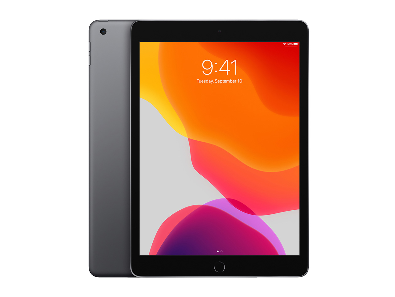 Apple iPad (2019) 7th Gen 32GB Wi-Fi Space Gray with Case & Charger (Refurbished)