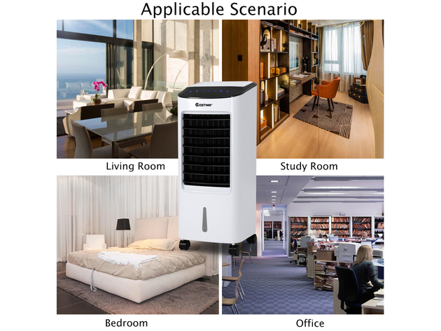 Evaporative Portable Air Cooler Fan Humidifier with Remote Control