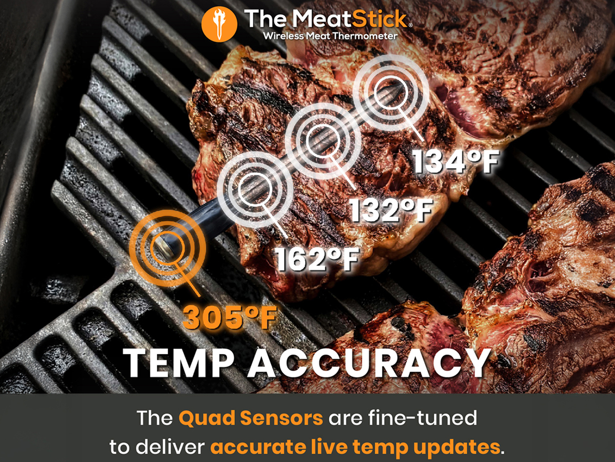 MeatStick Chef X Compact Wireless Meat Thermometer Set for Ovens, Air Fryers & Grills