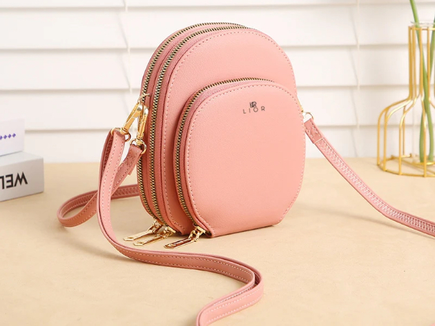 Lior Crossbody Cellphone Purse Pink