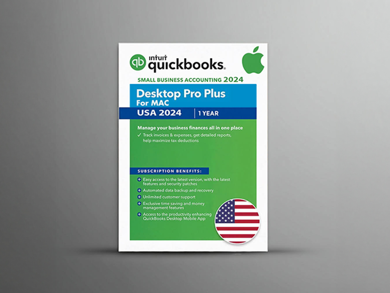 Intuit QuickBooks Desktop Pro Plus 2024 for Mac (1 User): 1-Year Subscription