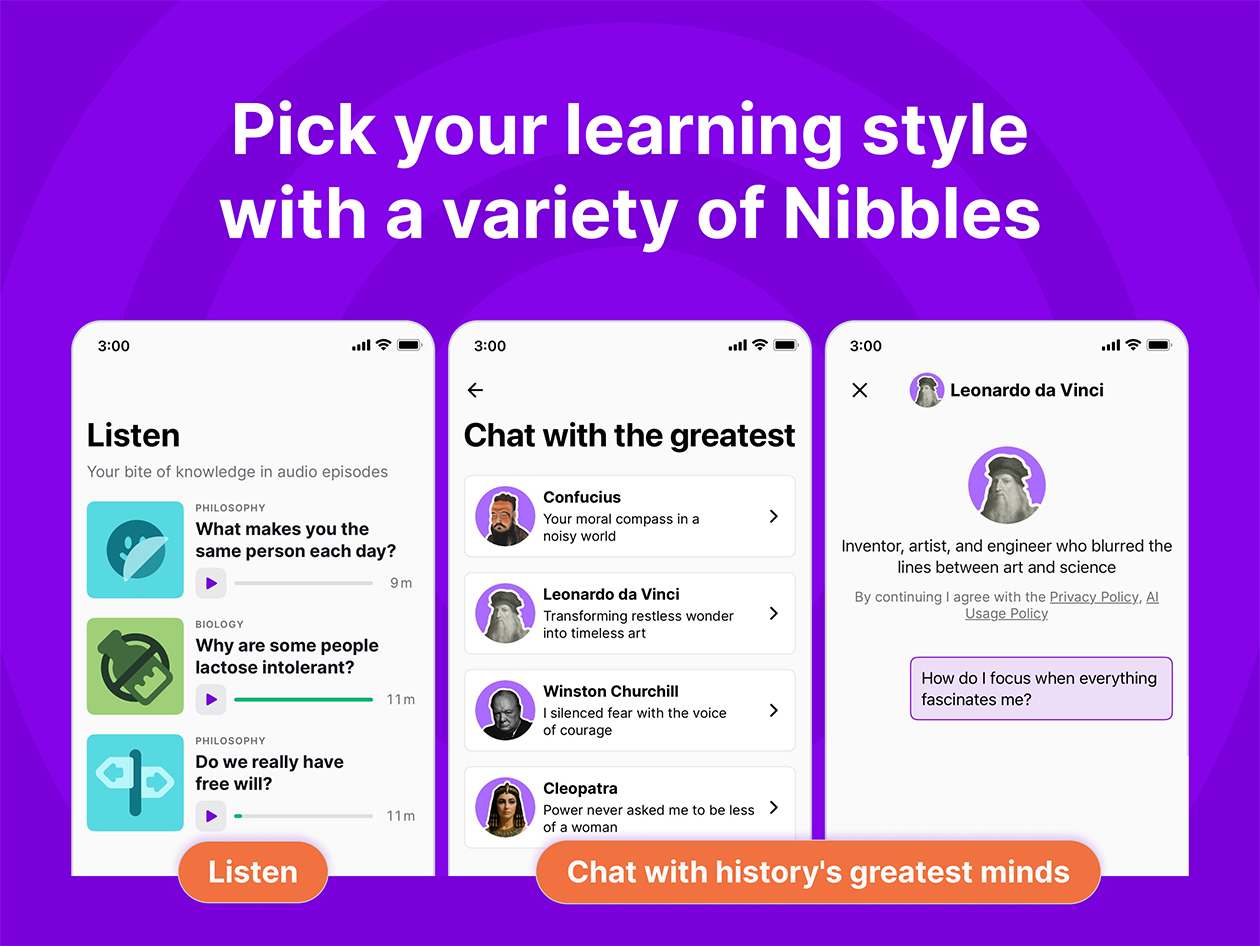 Nibble All-Around Knowledge App