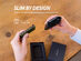 Slim RFID Wallet with AirTag Holder (Black)