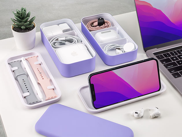 BentoStack Tech Accessory Organizer (Purple)
