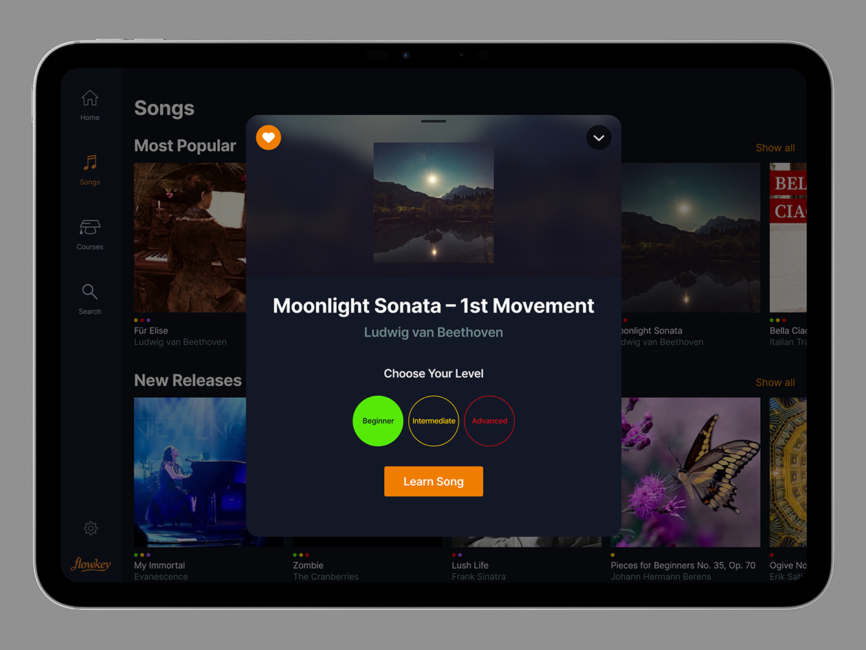 flowkey Piano Learning App: Classic Plan (1-Year Subscription)