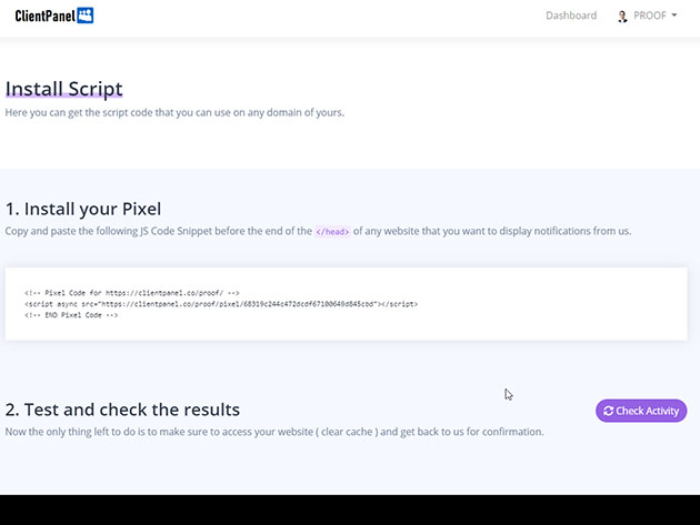 PROOF Notifications: Lifetime Subscription