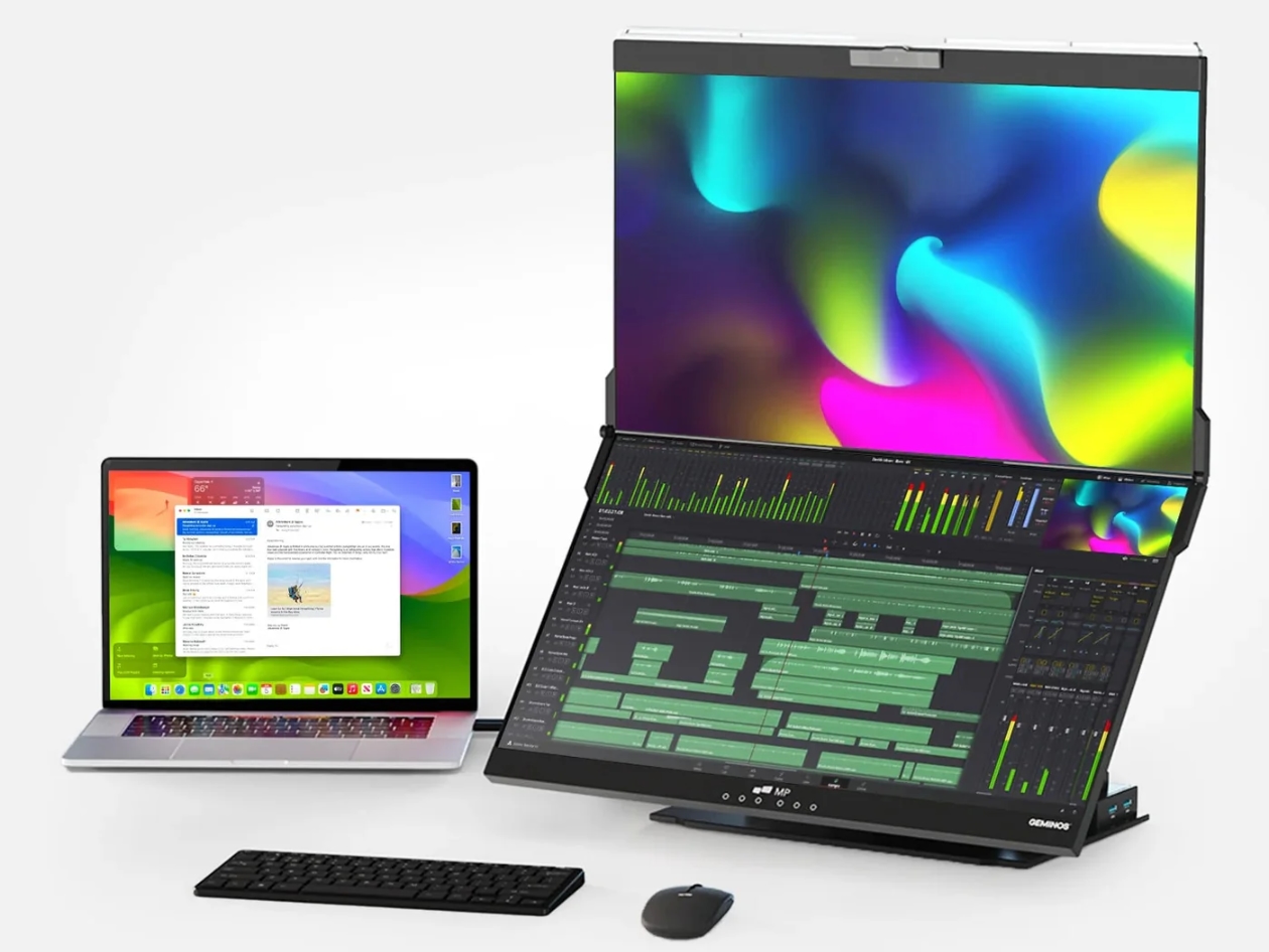 Geminos X 1440p Stacked Dual 24" Touchscreen Desktop Monitors