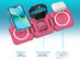 PowerUp Trinity 3-in-1 Charging Station (Pink)
