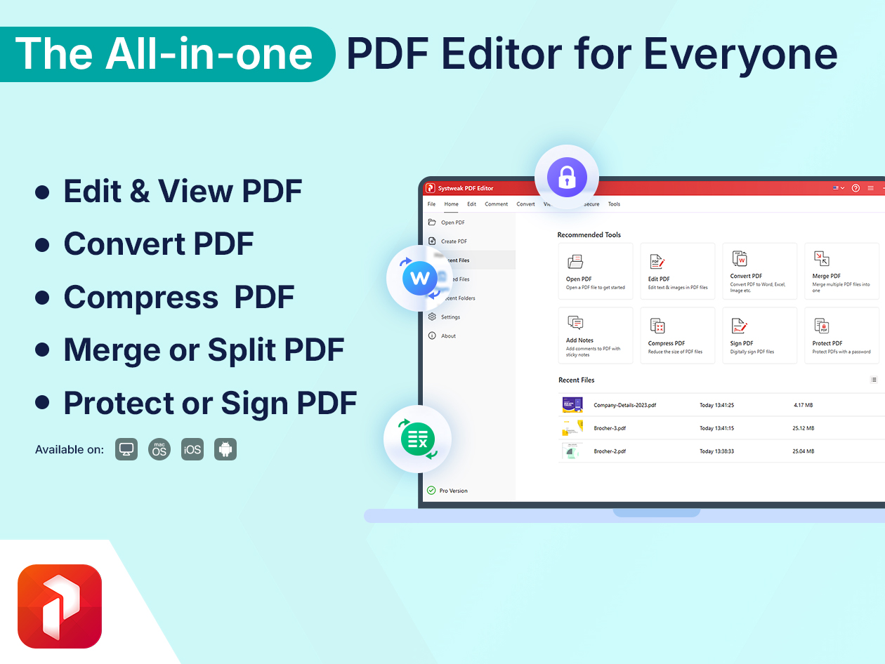 Systweak PDF Editor Pro: Lifetime Subscription