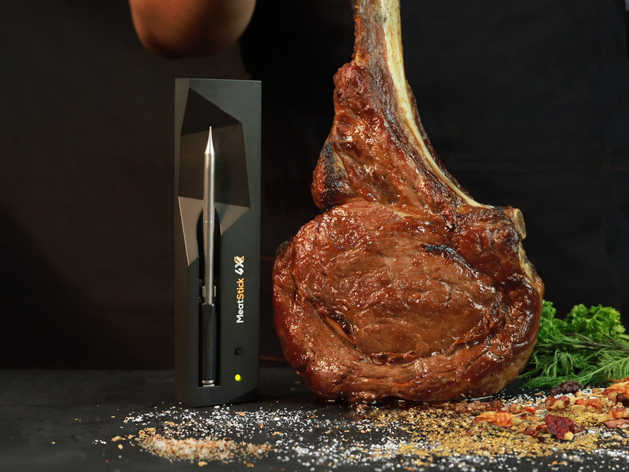 MeatStick 4X Wireless Meat Thermometer Set with Quad Sensors & 650ft Range