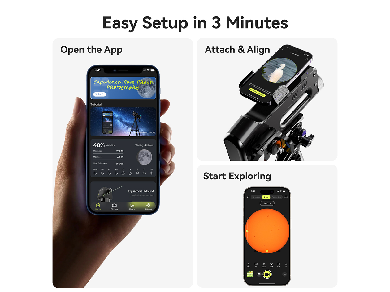 Viztalab Smartphone-Based AI Telescope (Combo Max)