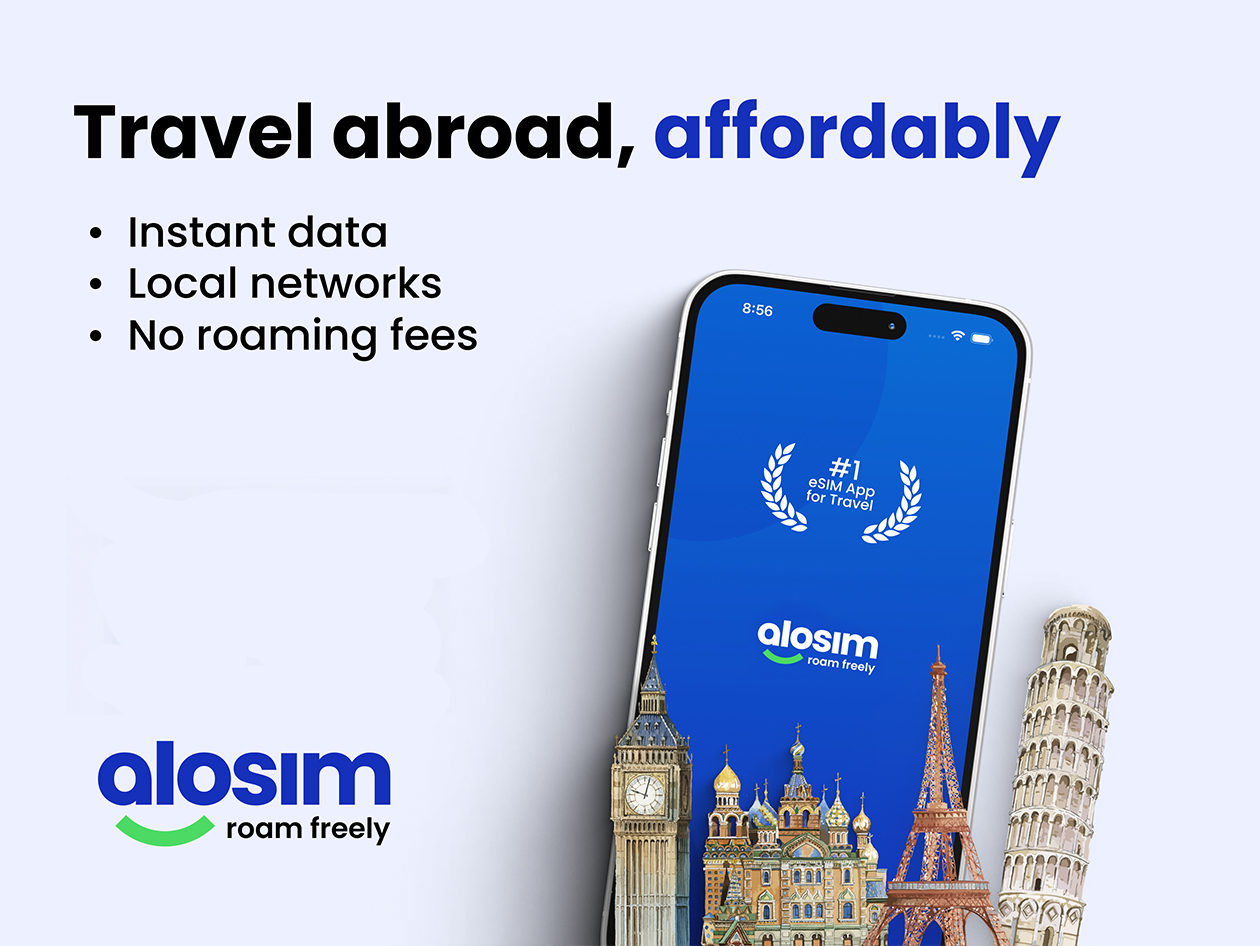 aloSIM Traveler's Mobile Data Plan: Pay $24.97 for $50 Credit
