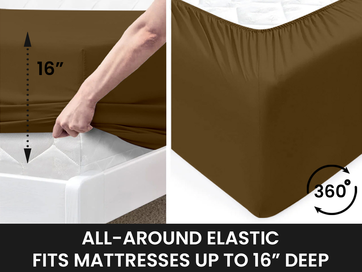 Super-Soft 1800 Series Bamboo Blend 6-Piece Sheet Set (Chocolate/King)