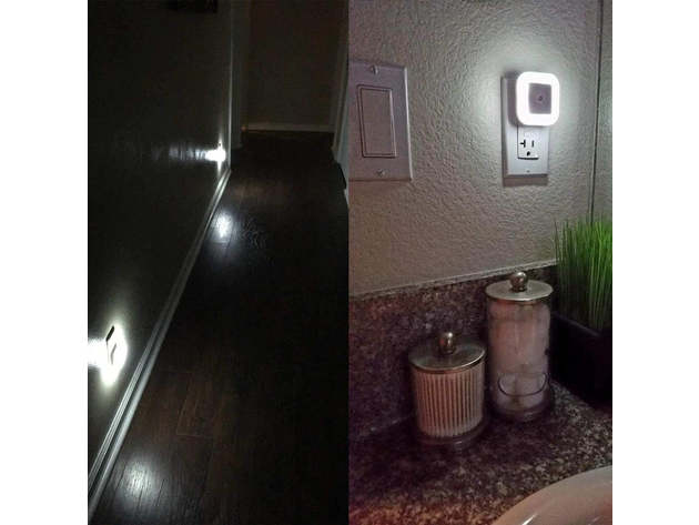LED Plug-in Night Light Lamp with Smart Sensor (6-Pack)