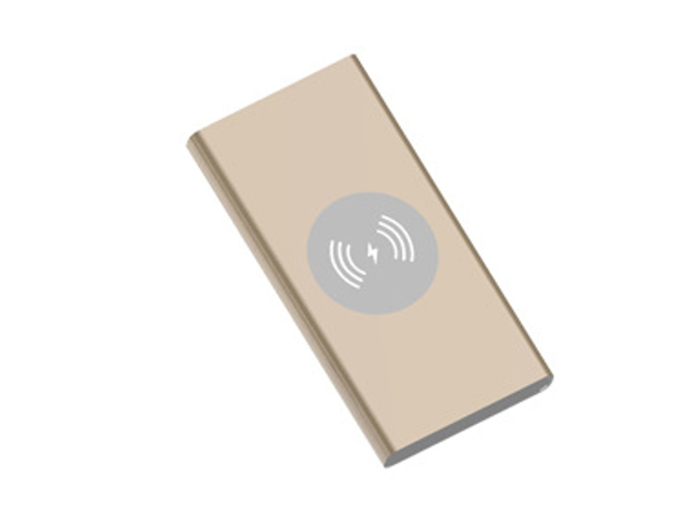 Powerful Portable Power Bank with Wireless Charger (Gold)