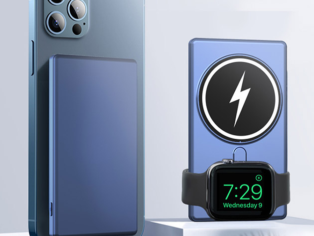 Multi-Device 5000mAh Wireless Charger (Blue)