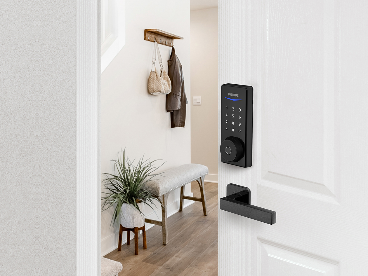 Philips 1000 Series Touchscreen Fingerprint Electronic Deadbolt (Matte Black)
