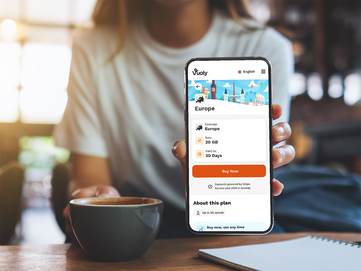 Vuoly eSim Mobile Data Plan: Latin America - 20GB/30 Days