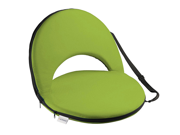 Reclining Stadium Seat with Storage Pocket (Lime)