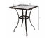 Costway Outdoor Patio Rattan Wicker Bar Square Table Glass Top Yard Garden Furniture Mix Brown