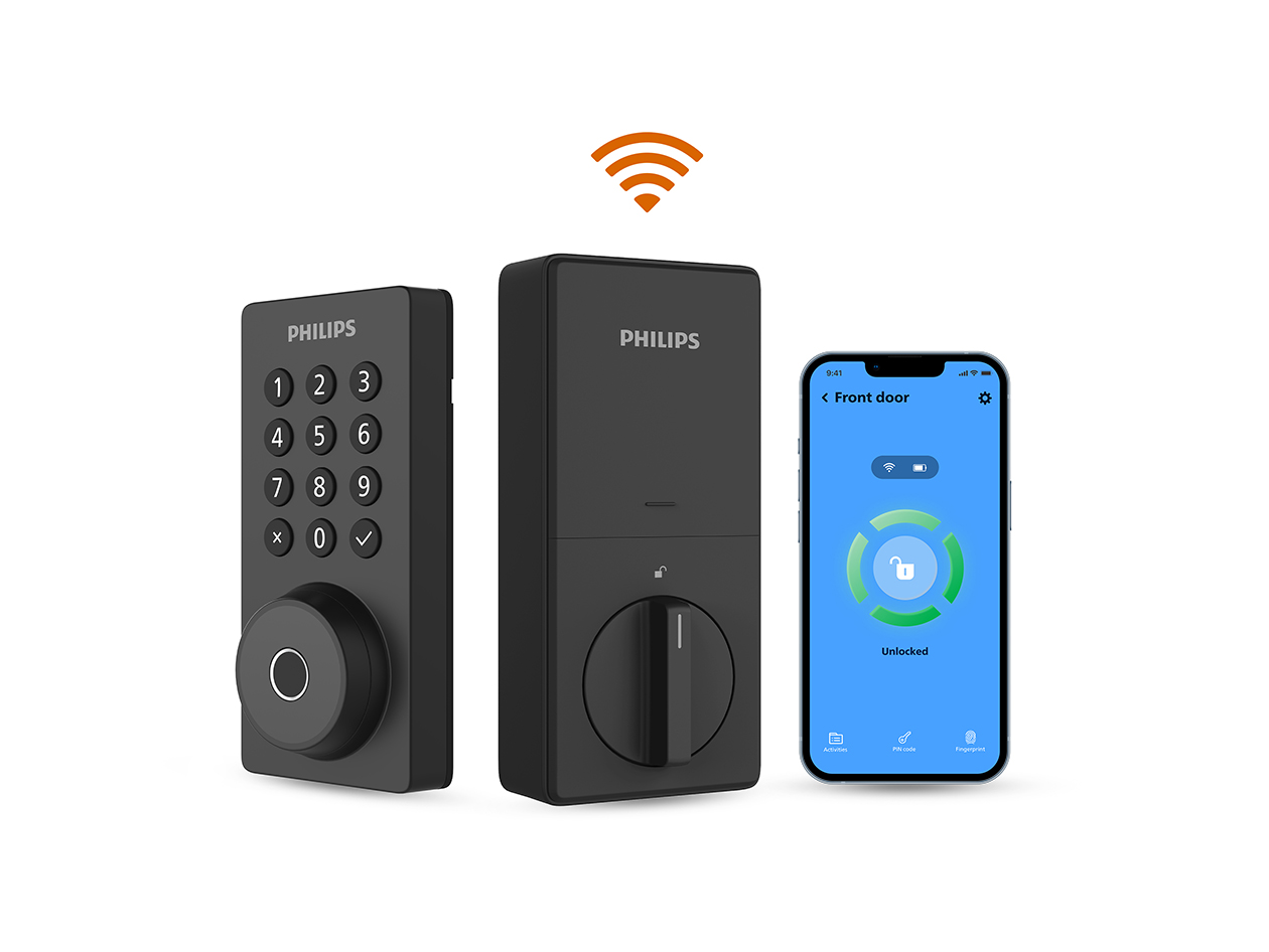 Philips 4000 Series Touchscreen Fingerprint Smart Deadbolt (Matte Black)
