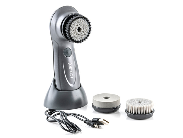 MetroMan Round Trip Waterproof USB Facial Brush